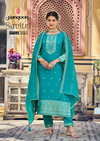 Savitri by Rangoon Dola Russian Jacquard Wholesale Kurti With Bottom Dupatta In India